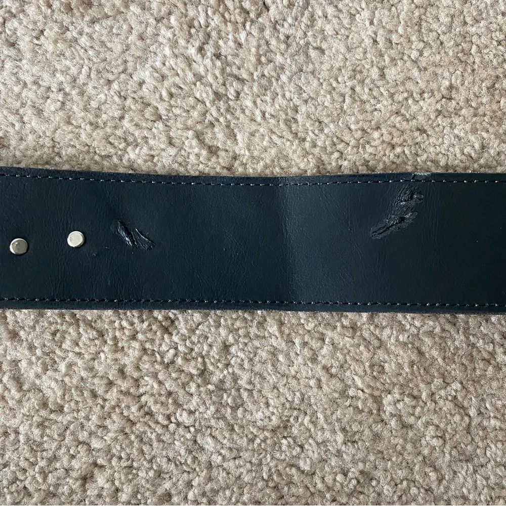 Nan Lewis | Vintage Leopard Decorative Brass Animal Wide Belt Size Small/Medium